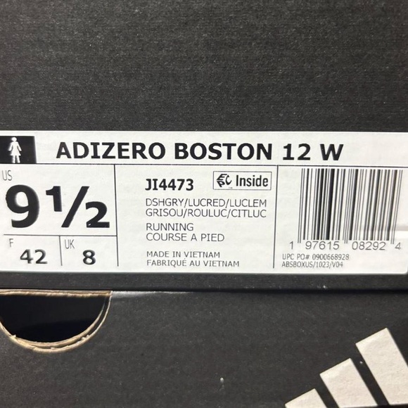 Adidas Silver ADIZERO BOSTON 12 Women’s Sneakers - Picture 13 of 13
